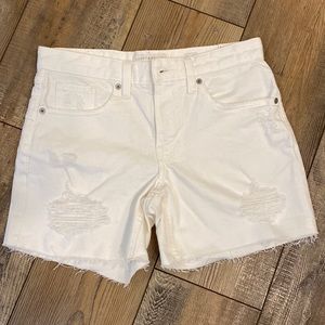LUCKY BRAND Boyfriend Shorts, White Size 0/25